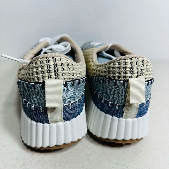 Bamboo REMI-01 Women Stiching Rhinestone Lace-Up Sneakers Size 8 - Picture 6 of 8